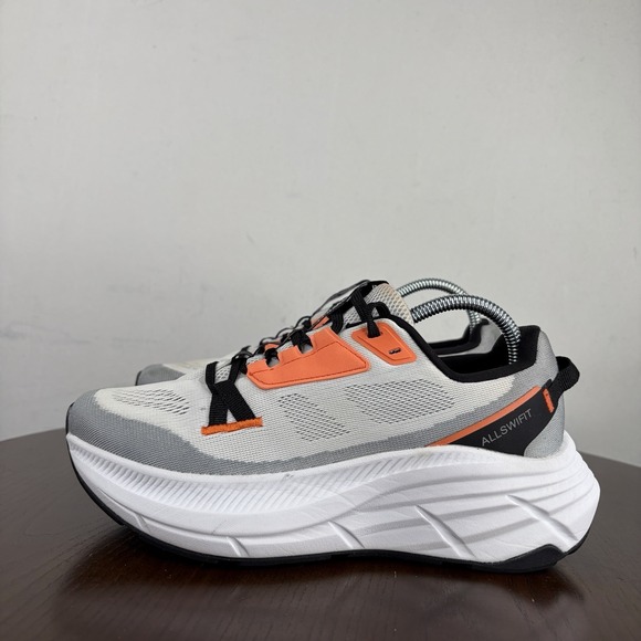 AllSwift Shoes - AllSwifit Shoes Women's 6 White Orange Gray Athletic Running Lace Up Sneaker